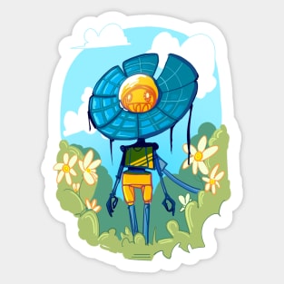 Flower Robot Sticker